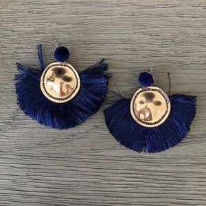 ASOS blue tassel earrings
